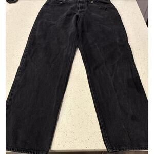 Vintage Levis 550 Mens Jeans 36x34 (36x33) Black Relaxed Fit Tapered Leg Denim